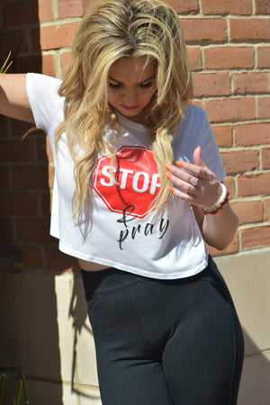 Stop & Pray Crop Top