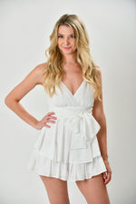 White Chiffron Romper - Shop La's Showroom